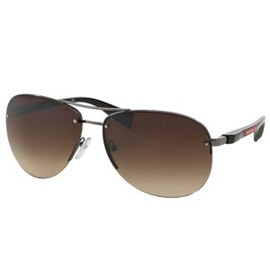 Солнцезащитные очки Prada PS 56MS 5AV6S1, серый, коричневый