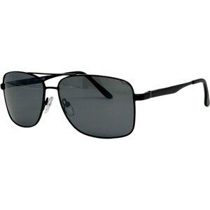 Солнцезащитные очки PROUD, авиаторы, оправа: металл, поляризационные, с защитой от УФ, для мужчин, черный