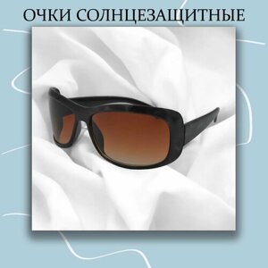 Солнцезащитные очки прямоугольной формы, коричневый