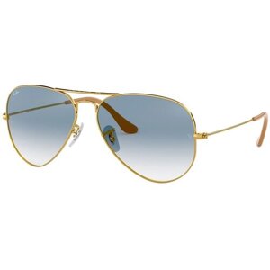 Солнцезащитные очки Ray-Ban, авиаторы, оправа: металл, для мужчин, голубой
