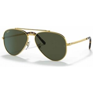 Солнцезащитные очки Ray-Ban, авиаторы, оправа: металл, с защитой от УФ, золотой
