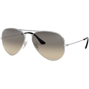 Солнцезащитные очки Ray-Ban, авиаторы, оправа: металл, устойчивые к появлению царапин, серебряный