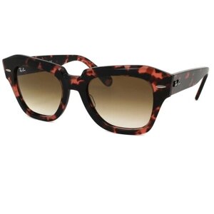 Солнцезащитные очки Ray-Ban, квадратные, оправа: пластик, градиентные, коричневый