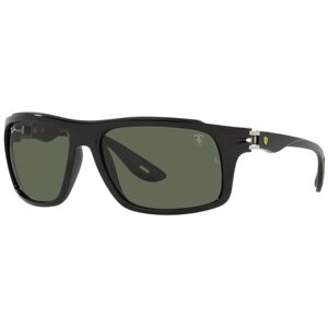 Солнцезащитные очки Ray-Ban, прямоугольные, оправа: пластик, черный
