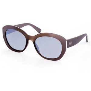 Солнцезащитные очки StyleMark, бабочка, оправа: металл, поляризационные, с защитой от УФ, зеркальные, устойчивые к появлению царапин, для женщин, коричневый