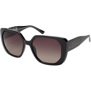 Солнцезащитные очки StyleMark, квадратные, оправа: металл, поляризационные, с защитой от УФ, градиентные, для женщин, коричневый