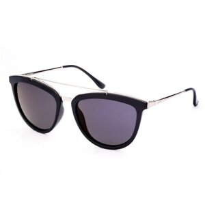 Солнцезащитные очки StyleMark, панто, оправа: металл, поляризационные, с защитой от УФ, зеркальные, устойчивые к появлению царапин, для женщин, черный