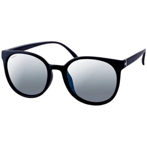 Солнцезащитные очки StyleMark, панто, поляризационные, с защитой от УФ, зеркальные, устойчивые к появлению царапин, для женщин, черный