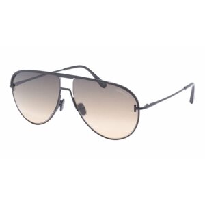 Солнцезащитные очки Tom Ford, авиаторы, оправа: металл, с защитой от УФ, градиентные, коричневый