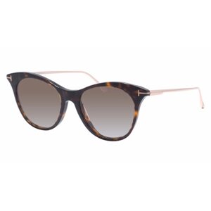 Солнцезащитные очки Tom Ford, кошачий глаз, с защитой от УФ, градиентные, для женщин, коричневый