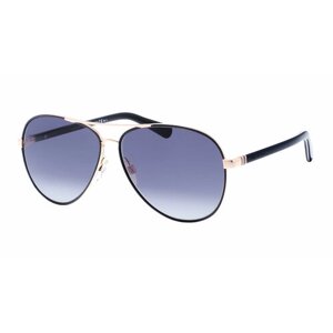 Солнцезащитные очки TOMMY HILFIGER, авиаторы, оправа: металл, для женщин, черный