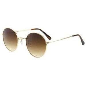 Солнцезащитные очки Tropical, круглые, оправа: пластик, градиентные, для женщин, золотой