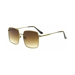 Солнцезащитные очки Tropical, квадратные, оправа: металл, градиентные, для женщин, золотой