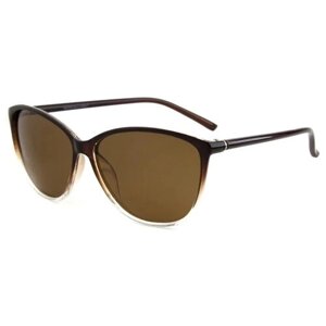 Солнцезащитные очки Tropical, стрекоза, оправа: пластик, поляризационные, для женщин, коричневый