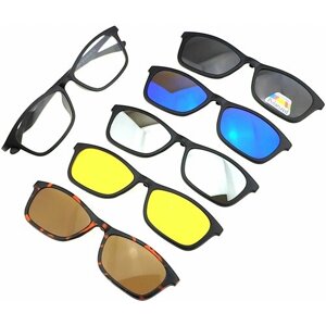 Солнцезащитные очки , узкие, зеркальные, с защитой от УФ, поляризационные, мультиколор