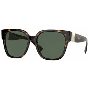 Солнцезащитные очки Valentino, клабмастеры, оправа: пластик, с защитой от УФ, для женщин, черепаховый