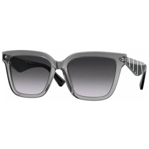 Солнцезащитные очки Valentino, клабмастеры, оправа: пластик, с защитой от УФ, для женщин, серый