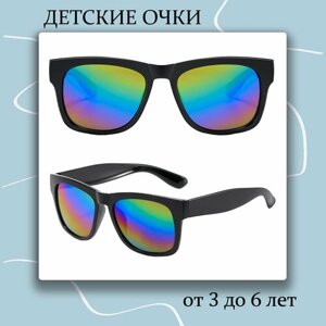 Солнцезащитные очки , вайфареры, оправа: пластик, черный