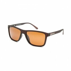 Солнцезащитные очки , вайфареры, оправа: пластик, поляризационные, с защитой от УФ, коричневый