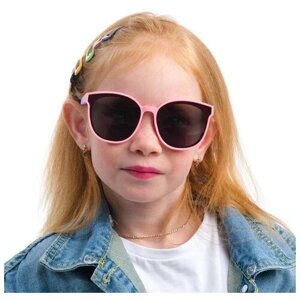 Солнцезащитные очки , вайфареры, поляризационные, для женщин, розовый