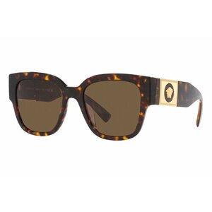 Солнцезащитные очки Versace, бабочка, с защитой от УФ, для женщин, коричневый
