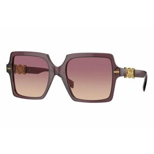 Солнцезащитные очки Versace, квадратные, градиентные, с защитой от УФ, для женщин, розовый