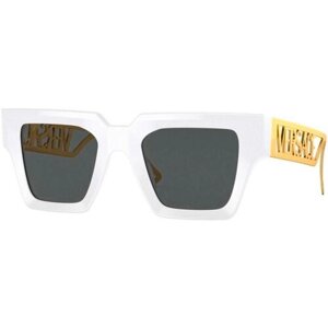 Солнцезащитные очки Versace, квадратные, оправа: пластик, для женщин, белый