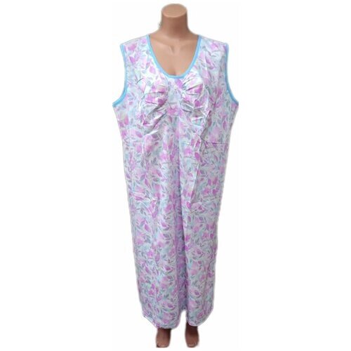 Сорочка Свiтанак удлиненная, без рукава, трикотажная, размер 64, розовый