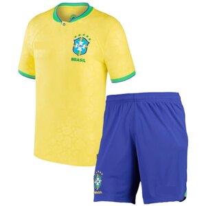 Спортивная форма для мальчиков, футболка и шорты, размер 22, желтый