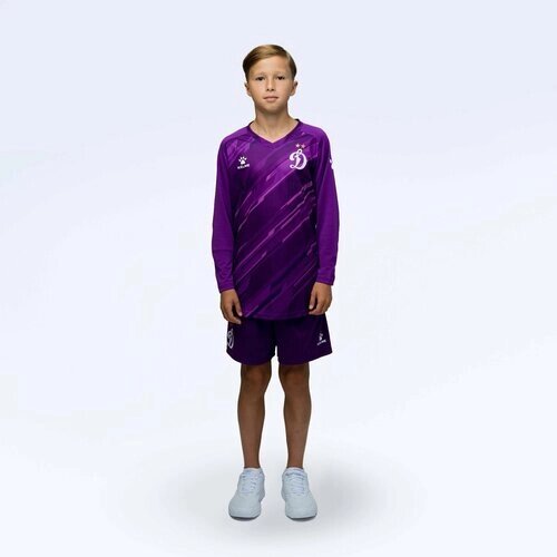 Спортивная форма ФК Динамо Москва для мальчиков, лонгслив и шорты, размер 130, фиолетовый
