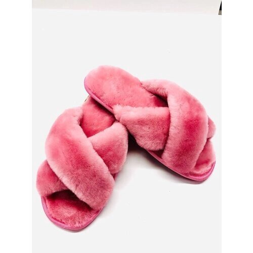 Тапочки LAMB BOTTI, натуральный мех, размер 38, розовый