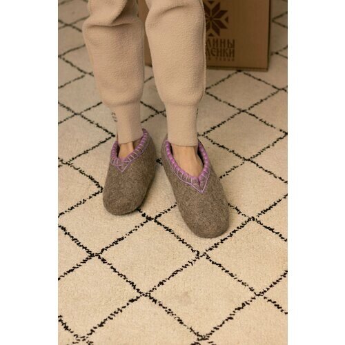 Тапочки Валины Валенки, размер 40, фиолетовый
