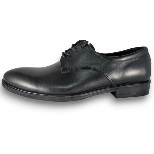 Туфли дерби Gustas, демисезонные, натуральная кожа, полнота 6, размер 39, черный