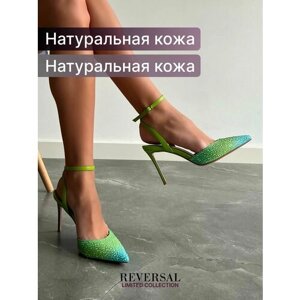 Туфли лодочки Reversal, размер 35, бежевый, зеленый