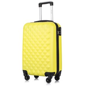Умный чемодан L'case, 37 л, размер S, желтый