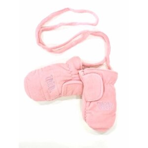 Варежки TuTu для девочек демисезонные, размер 14(2-4 года), розовый