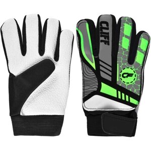 Вратарские перчатки Cliff, регулируемые манжеты, размер 4, серый, зеленый