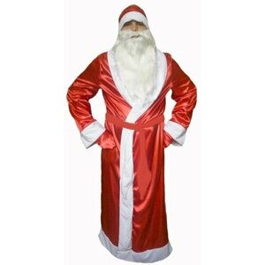 Взрослый костюм Деда Мороза атласный Snej-46