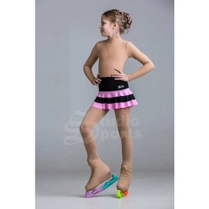 Юбка для танцев и гимнастики , размер 116, розовый, черный