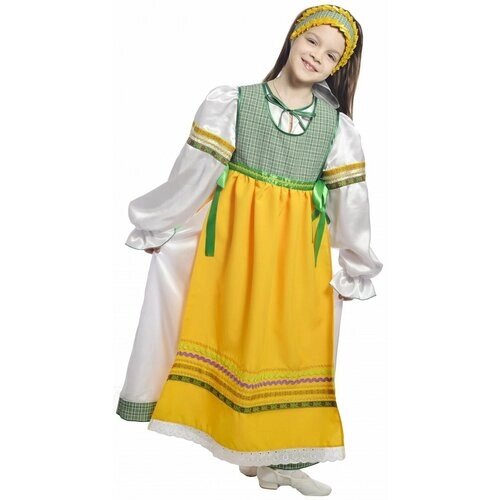 Желто-зеленый народный костюм FeiX-02