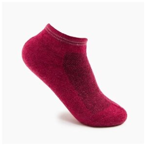 Женские носки Eurowool укороченные, утепленные, размер 35-37, белый, бордовый