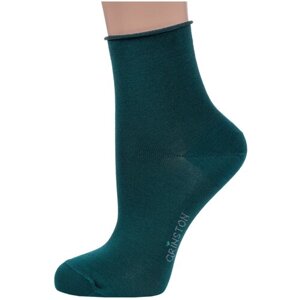 Женские носки Grinston укороченные, размер 23, зеленый