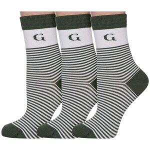 Женские носки Grinston, вязаные, размер 23, зеленый