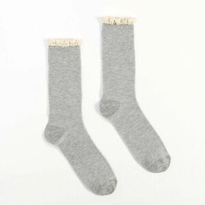Женские носки Minaku, размер 36-39, белый, серый