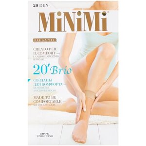 Женские носки MiNiMi средние, капроновые, 20 den, размер 0 (one size), белый