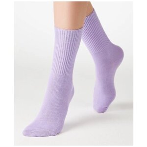 Женские носки MiNiMi средние, размер 0 (one size), фиолетовый, розовый