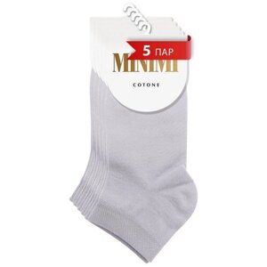 Женские носки MiNiMi укороченные, 5 пар, размер 35-38, серый