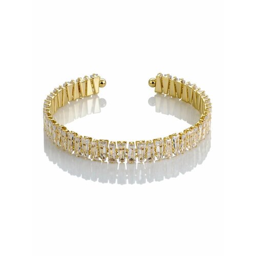 Женский золотистый браслет бижутерия с кристаллами
