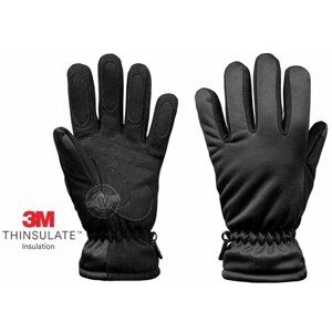 Зимние флисовые перчатки "Иней" с усиливающими накладками из полиуретана и утеплителем 3M Тинсулейт ( Thinsulate ), 11 размер