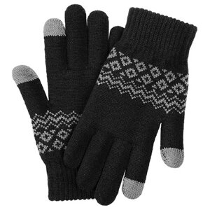 Зимние перчатки Xiaomi для сенсорных экранов FO Touch Wool Gloves Gray / Теплые трикотажные перчатки мужские, женские / Термоперчатки